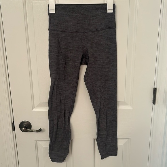 Lululemon Align Pant II 25" in Mini Heathered Herringbone Heathered Black White - Picture 3 of 7